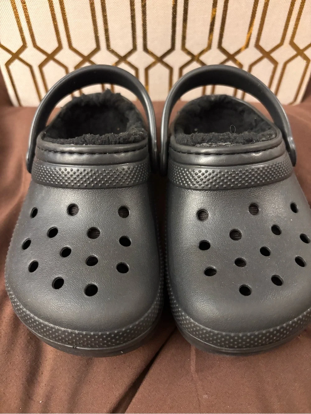 Black Sherpa Lined CROCS